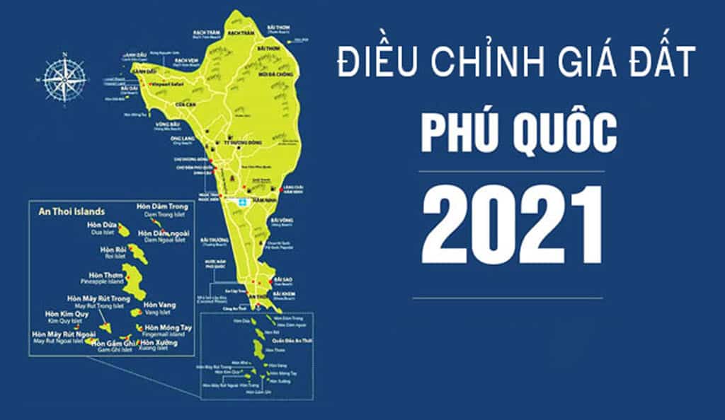 Hệ số điều chỉnh giá đất thành phố Phú Quốc năm 2021
